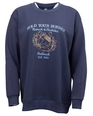 Outback Trading Co (NZ) Women's Hold Your Horses Sweatshirt Midnight / SM 40337-MDN-SM